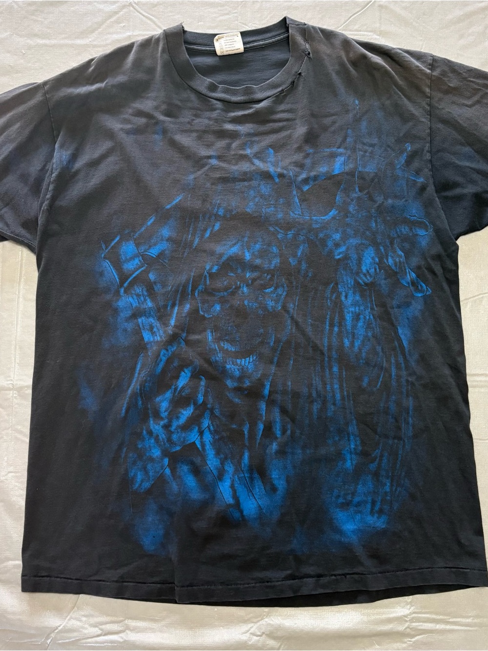 Vintage Thrashed Sturgis 95 Grim Reaper Biker Tee